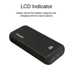 Energizer 20,000mAh Ultimate Power Bank, Black, UE20011PQ