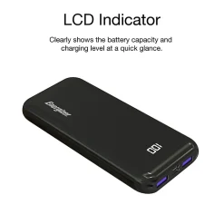 Energizer® 10,000 mAh Ultimate Power Bank, Black, UE10011PQ