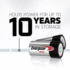 Energizer MAX C Batteries (4 Pack), C Cell Alkaline Batteries