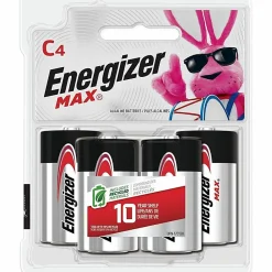 Energizer MAX C Batteries (4 Pack), C Cell Alkaline Batteries