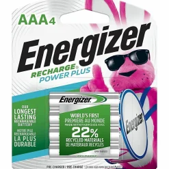 Energizer® Rechargeable NiMH AAA Batteries, Pack Of 4