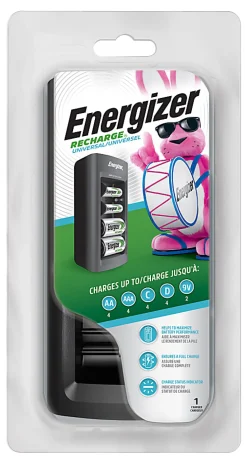 Energizer® Recharge® Universal Battery Charger, For AA/AAA/C/D/9V Batteries