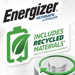 Energizer Ultimate Lithium AA Batteries (8 Pack), 1.5V Lithium Double A Batteries