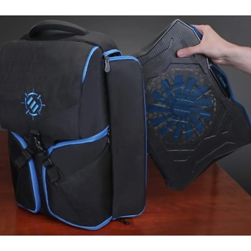 Enhance Cryogen 5 Laptop Cooling Pad (Blue) - Upto 17" Screen Size Notebook Support - 1 Fan(s) - 800 rpm - 471.3 gal/min - Metal Mesh