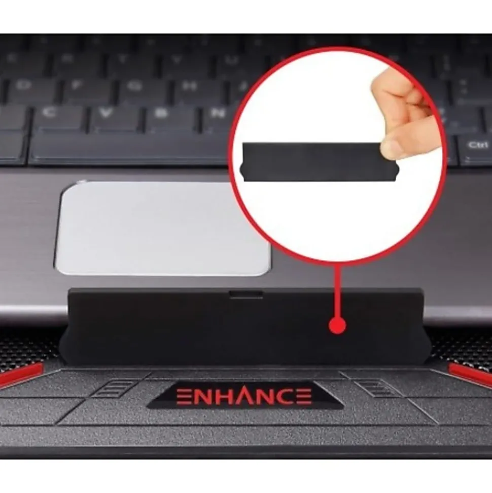 Enhance Cryogen 2 Laptop Cooling Pad (Red) - Upto 17" Screen Size Notebook, Gaming Console Support - 5 Fan(s) - 523.6 gal/min - Red