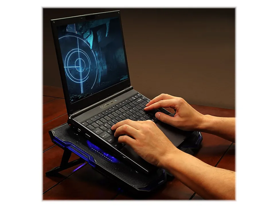 ENHANCE Cryogen - Notebook cooling pad - 17" - black with blue accents