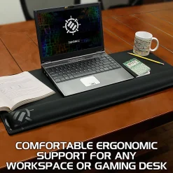 ENHANCE - Keyboard and mouse pad with wrist pillow - black