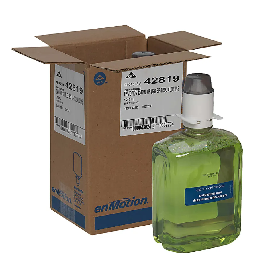 enMotion® by GP PRO Gen2 Moisturizing Antimicrobial Foam Soap Dispenser Refill, Tranquil Aloe®, 1,200 mL (40.58 Oz), Case Of 2