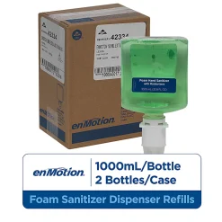 enMotion® Gen2 Moisturizing Foam Hand Sanitizer Refills for Automated Dispensers, E-3 Rated, 1000 mL (33.81 Oz), 2 Bottles Per Case