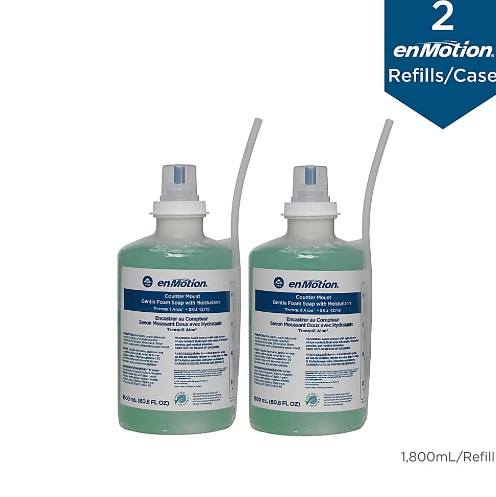 enMotion® Moisturizing Foam Hand Soap, Tranquil Aloe® Scent, 60.86 Oz, Carton Of 2 Bottles