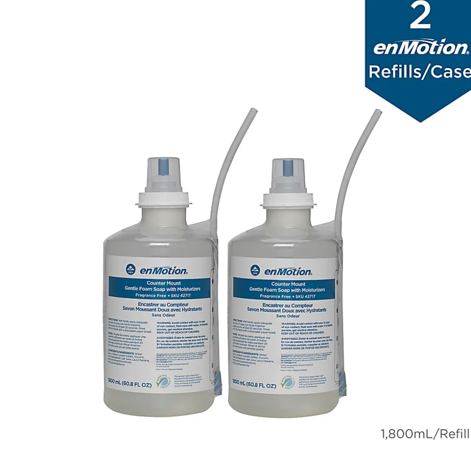 enMotion® Moisturizing Foam Hand Soap, Unscented, 60.8 Oz, Carton Of 2 Bottles