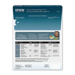 Epson® Double-Sided Premium Presentation And Photo Paper, Letter Size (8 1/2