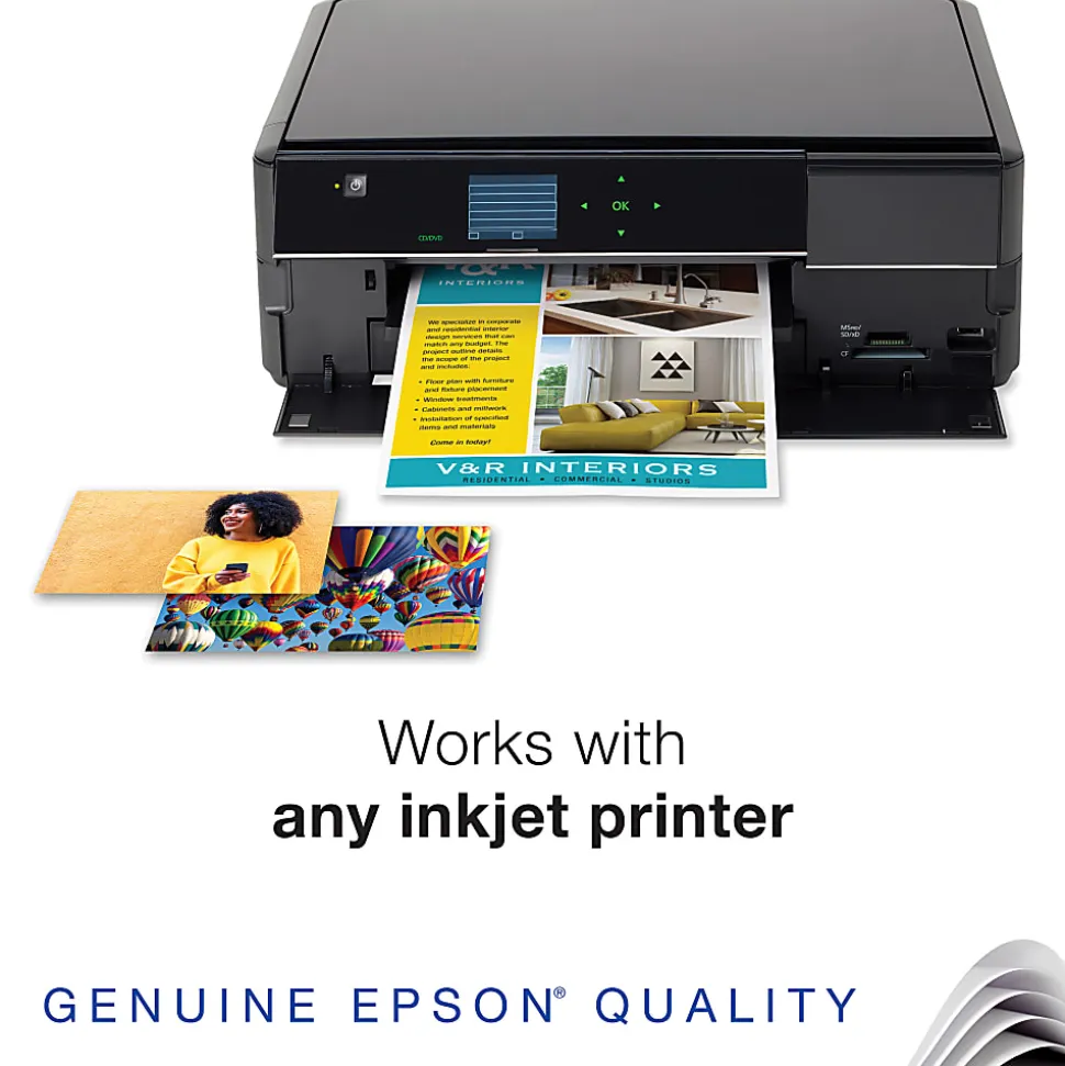 Epson® Double-Sided Premium Presentation And Photo Paper, Letter Size (8 1/2" x 11"), Pack Of 50 Sheets, 47 Lb, Matte White