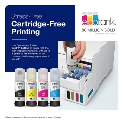 Epson® EcoTank ET-2800 All-in-One Supertank Color Printer, White