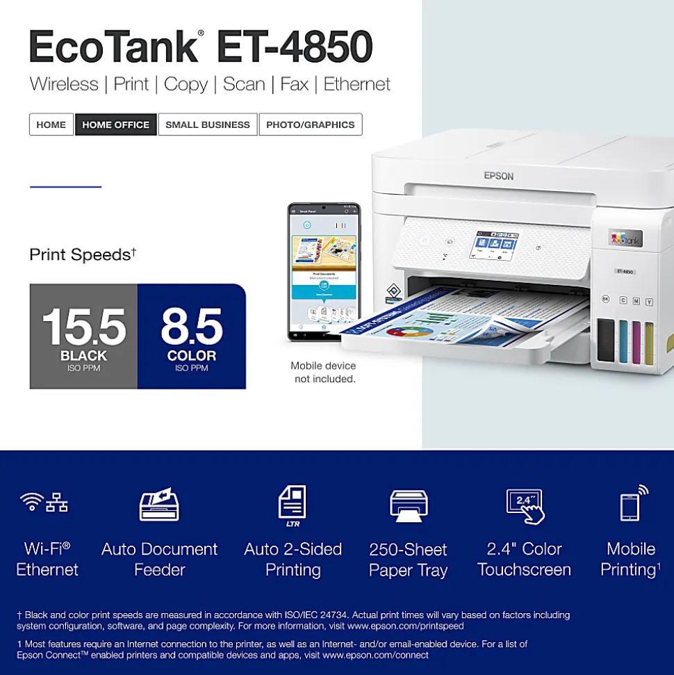 Epson EcoTank ET-4850 All-in-One Supertank Printer