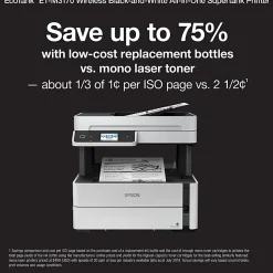 Epson® EcoTank® ET-M3170 SuperTank® Wireless All-In-One Monochrome Printer