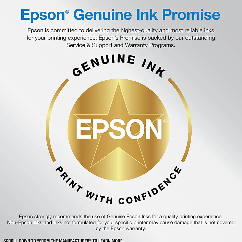 Epson EcoTank ET-2900 Wireless All-in-One Color Supertank Printer, Up To 3 Years Of Ink, Refillable Tanks, White, C11CL63202