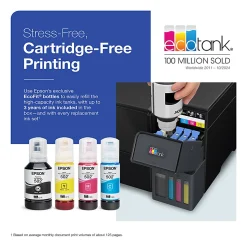 Epson EcoTank ET-2980 Wireless All-in-One Color Supertank Printer, Black