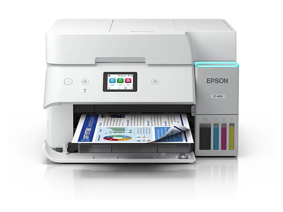 Epson EcoTank ET-4950 Wireless All-in-One Color Supertank Printer – White