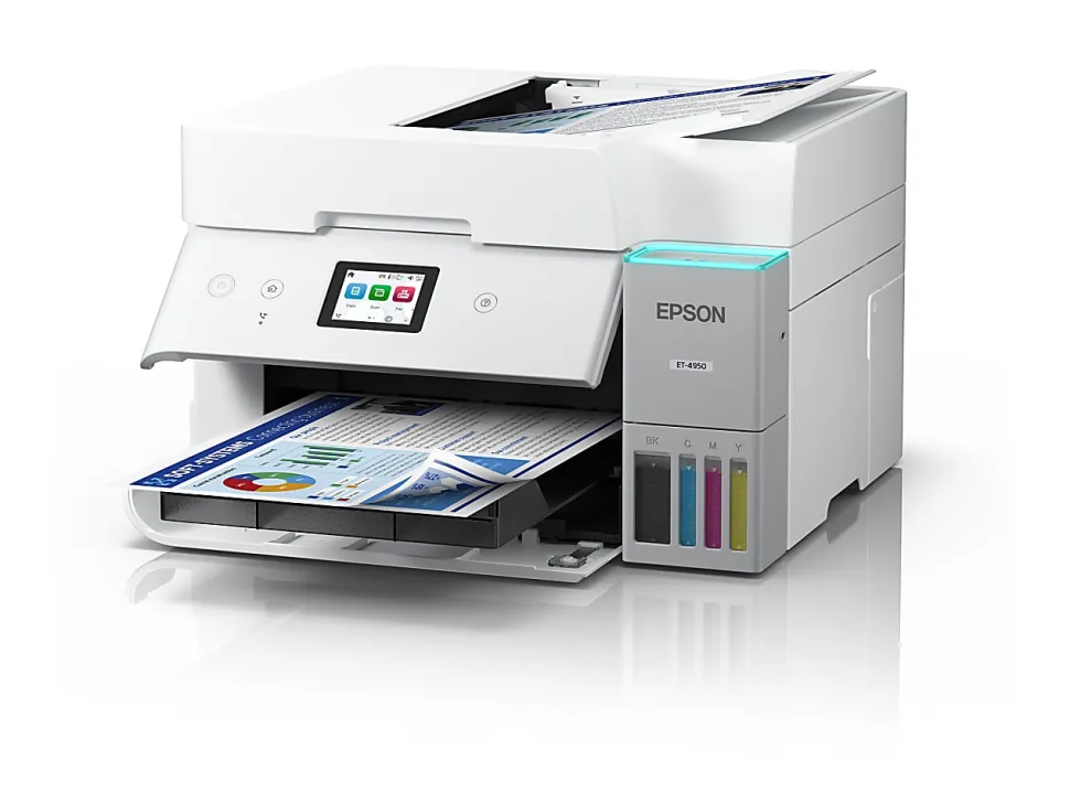 Epson EcoTank ET-4950 Wireless All-in-One Color Supertank Printer – White