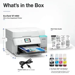 Epson EcoTank ET-4950 Wireless All-in-One Color Supertank Printer – White