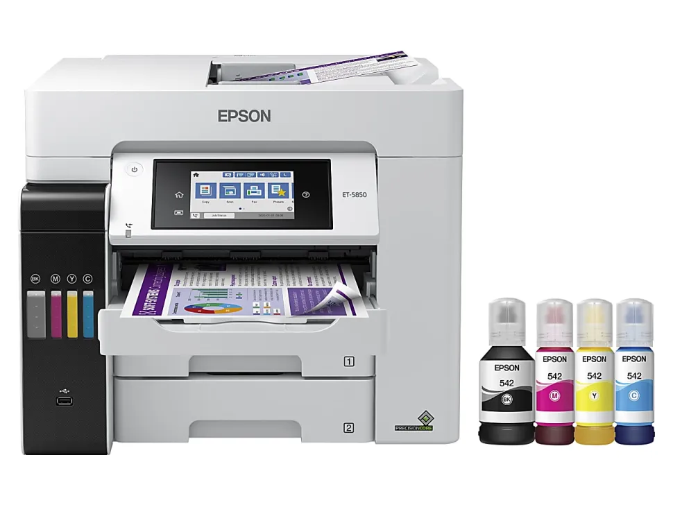Epson® EcoTank® Pro ET-5850 SuperTank® Wireless Inkjet All-In-One Color Printer