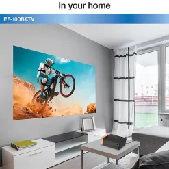 EpsonĀ® EF-100 Mini-Laser HD Widescreen 3LCD Streaming Projector With Android TV, V11H914320