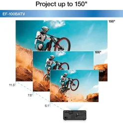 Epson® EF-100 Mini-Laser HD Widescreen 3LCD Streaming Projector With Android TV, V11H914320