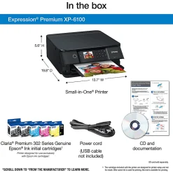 Epson® Expression® Premium XP-6100 Wireless Inkjet All-In-One Color Printer