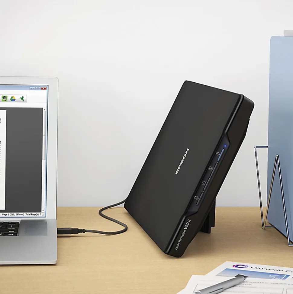 Epson® Perfection V39 II Color Photo And Document Flatbed Scanner, Black, B11B268201