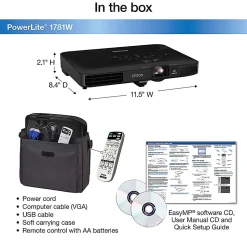 Epson® PowerLite® WXGA 3LCD Projector, 1781W