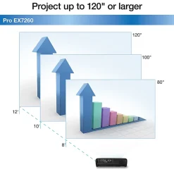 Epson® Pro EX7260 Wireless WXGA 3LCD Projector, V11H845020