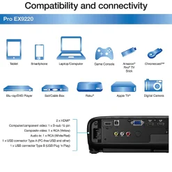 Epson® Pro EX9220 WUXGA 3LCD Projector, V11H846020