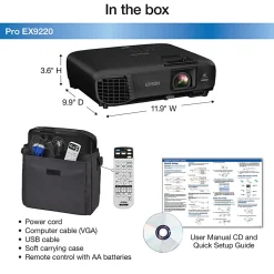 Epson® Pro EX9220 WUXGA 3LCD Projector, V11H846020