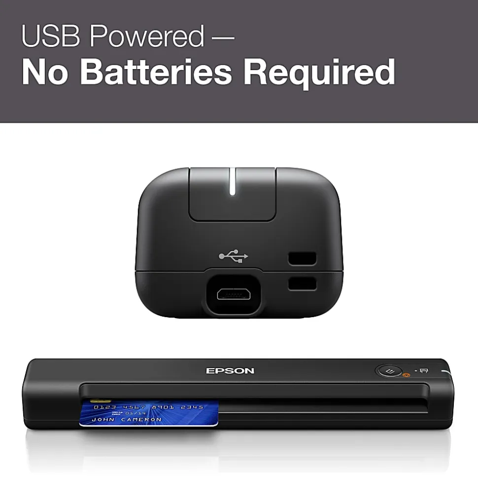 Epson® WorkForce® ES-50 Portable Color Document Scanner
