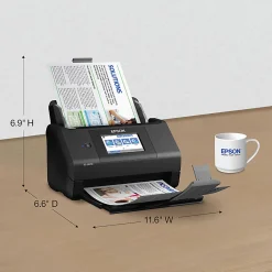 Epson® WorkForce® ES-580W Wireless Duplex Touchscreen Desktop Color Document Scanner with Auto Document Feeder