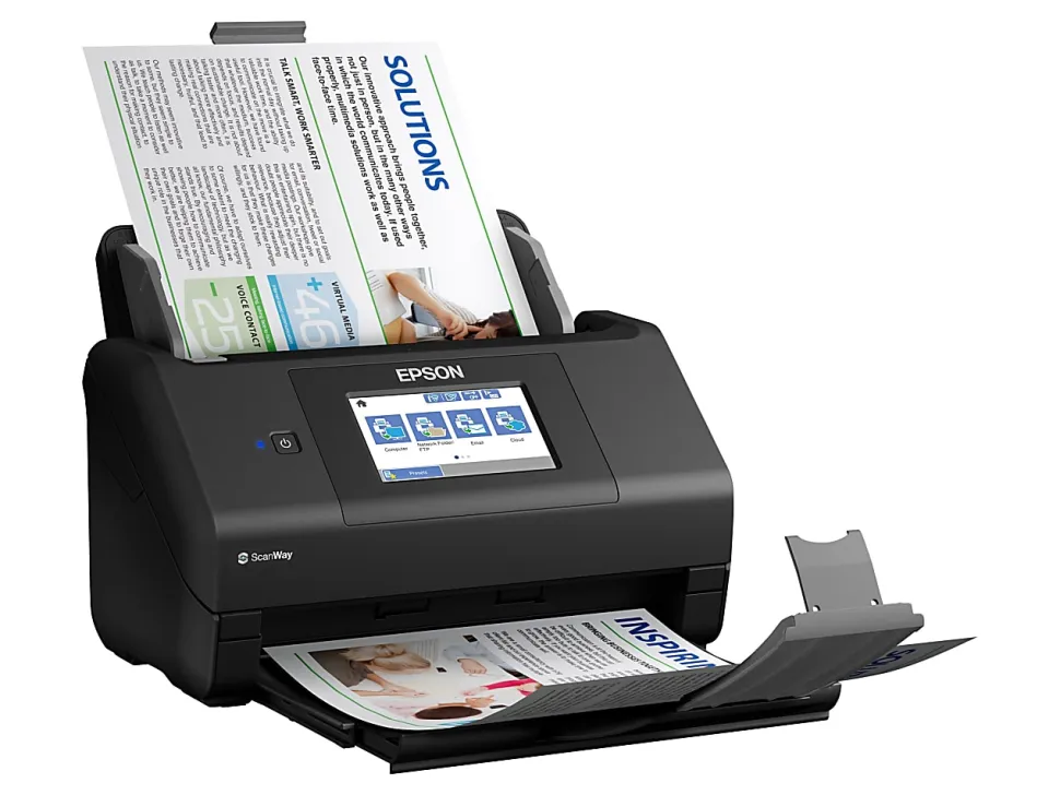 Epson® WorkForce® ES-580W Wireless Duplex Touchscreen Desktop Color Document Scanner with Auto Document Feeder