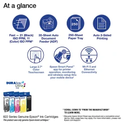 Epson® WorkForce® Pro WF-3820 Wireless Inkjet All-In-One Color Printer