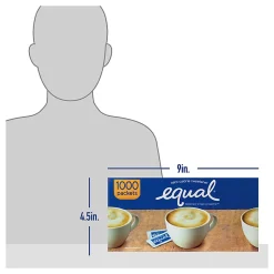 Equal® Zero Calorie Original Sweetener, Box of 1,000 Sweetener Packets