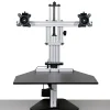 Ergo Desktop Electric Kangaroo Elite Stand, 27 1/2"H x 28"W x 28"D, Black, Standard Delivery