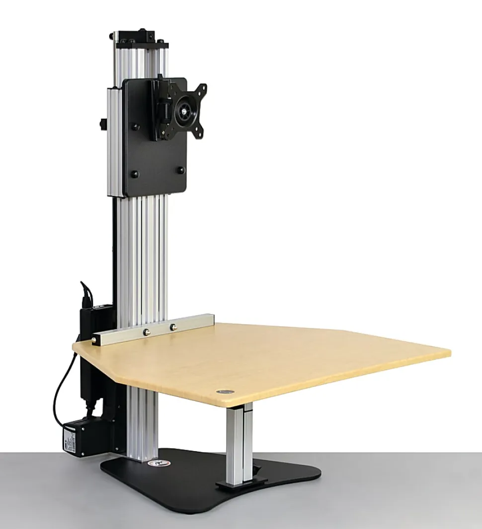 Ergo Desktop Electric Kangaroo Pro Stand, 27 1/2"H x 28"W x 28"D, Maple, Standard Delivery