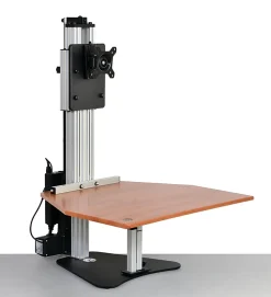 Ergo Desktop Electric Kangaroo Pro Stand, 27 1/2"H x 28"W x 28"D, Cherry, Standard Delivery