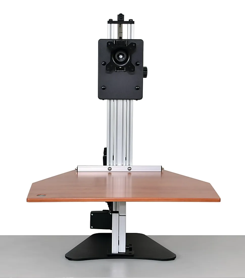 Ergo Desktop Electric Kangaroo Pro Stand, 27 1/2"H x 28"W x 28"D, Cherry, Standard Delivery