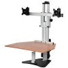 Ergo Desktop Electric Kangaroo Elite Stand, 27 1/2"H x 28"W x 28"D, Cherry, Standard Delivery