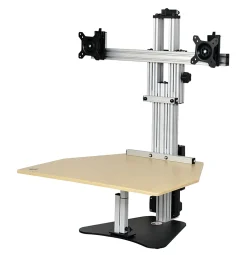 Ergo Desktop Electric Kangaroo Elite Stand, 27 1/2"H x 28"W x 28"D, Maple, Standard Delivery