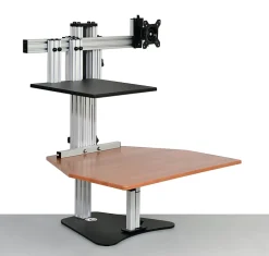Ergo Desktop Hybrid Kangaroo MDF Desktop, Cherry, EDHKCHE5B