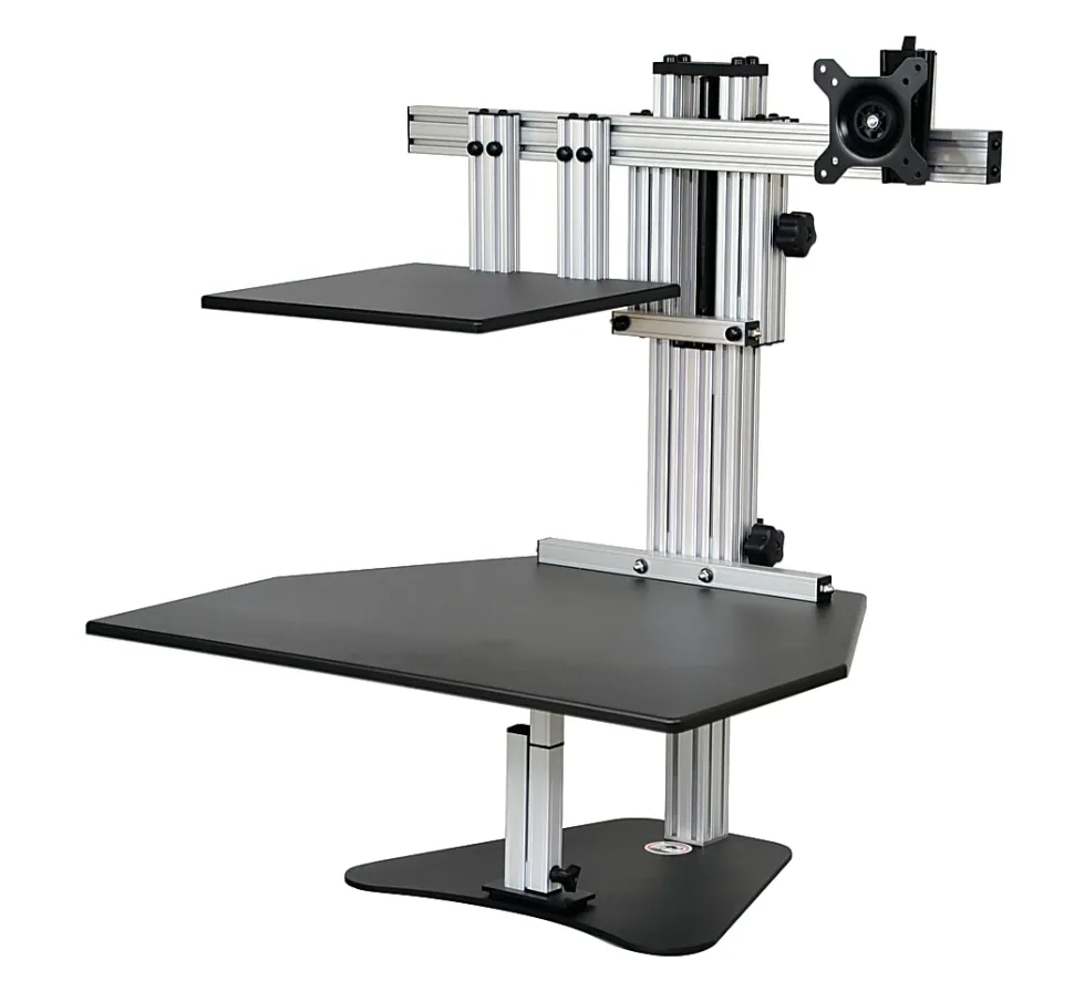 Ergo Desktop Hybrid Kangaroo MDF Desktop, Black, EDHKBLK5B