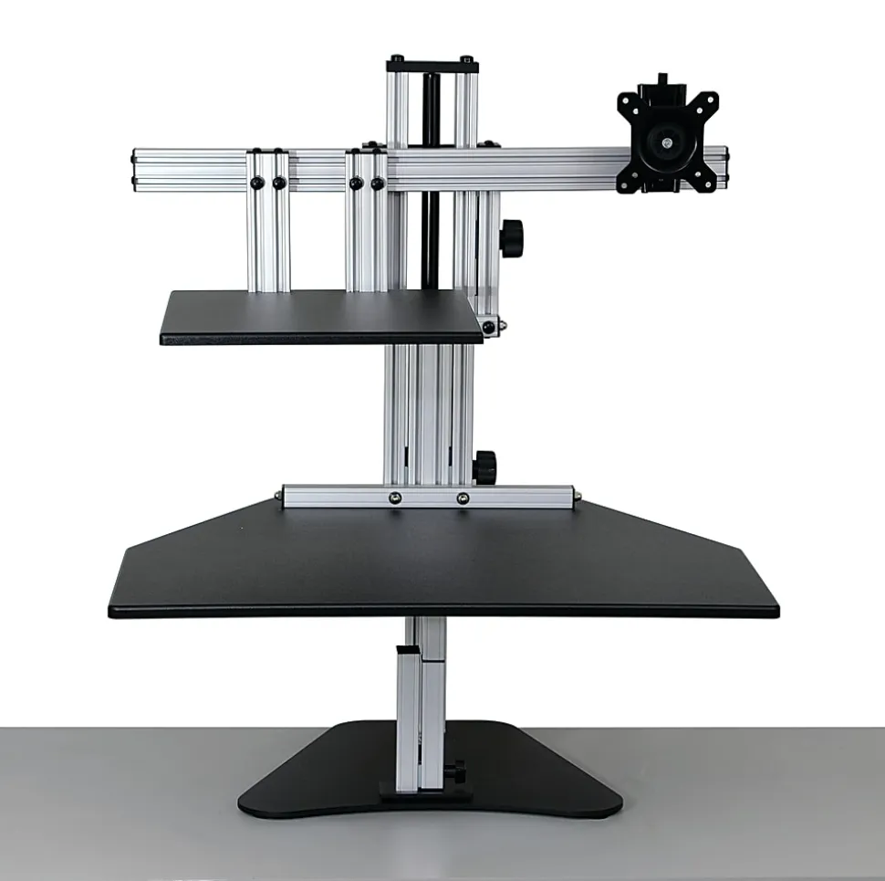 Ergo Desktop Hybrid Kangaroo MDF Desktop, Black, EDHKBLK5B