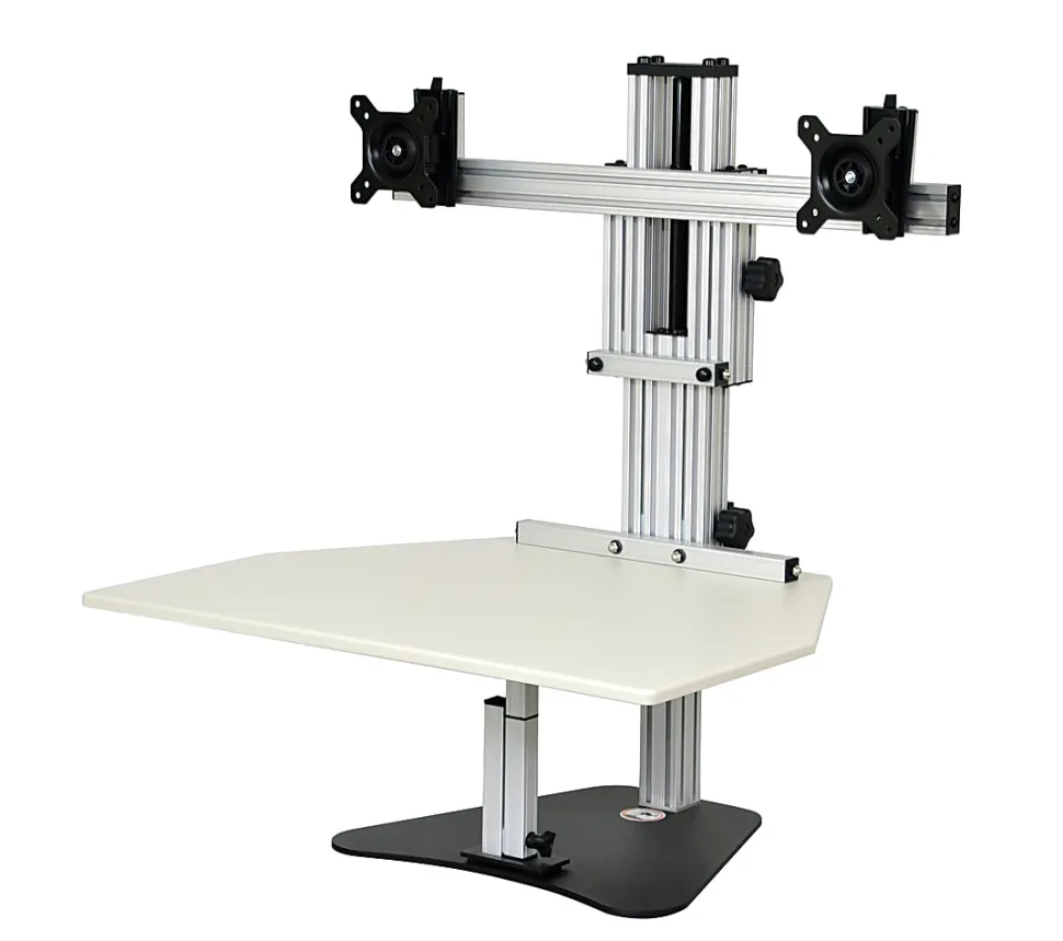 Ergo Desktop Kangaroo Elite 28"W Adjustable Height Desk Converter, Putty