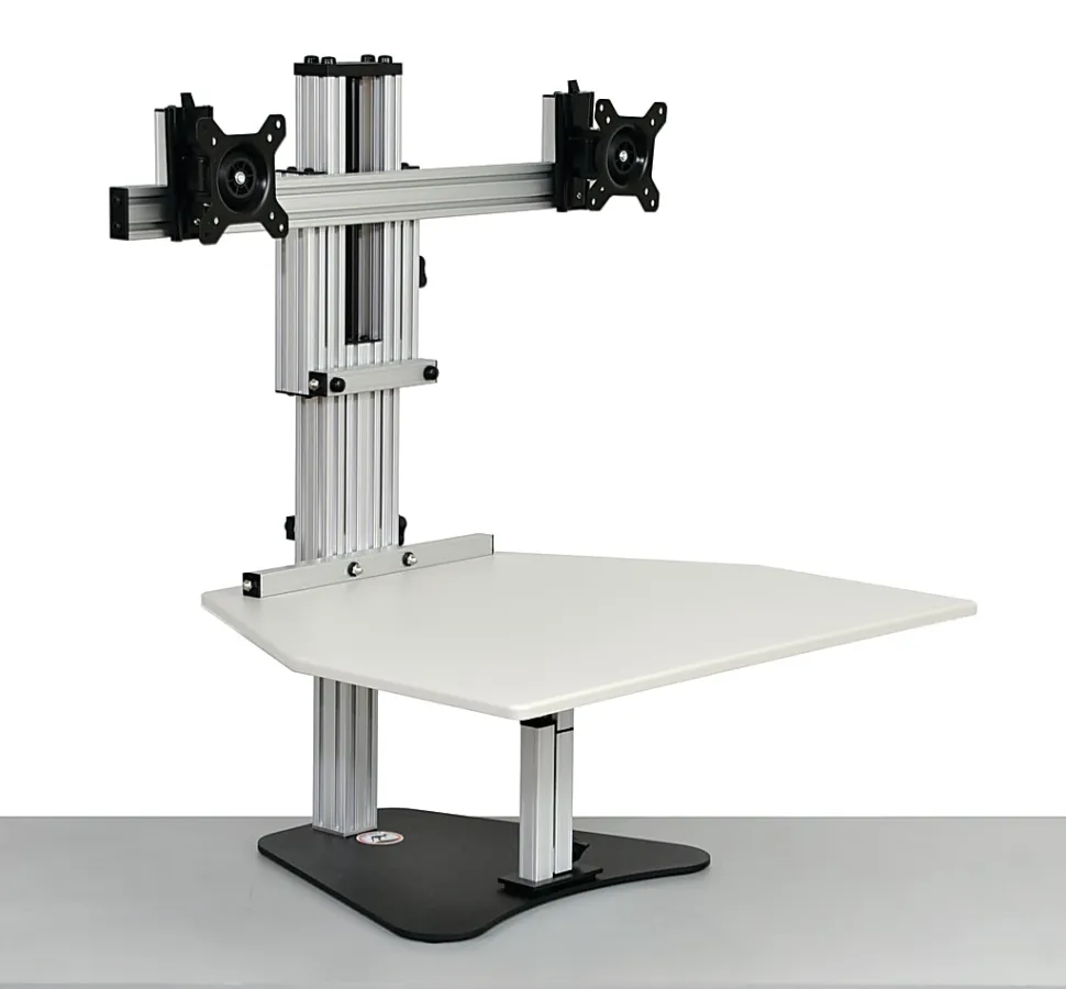 Ergo Desktop Kangaroo Elite 28"W Adjustable Height Desk Converter, Putty